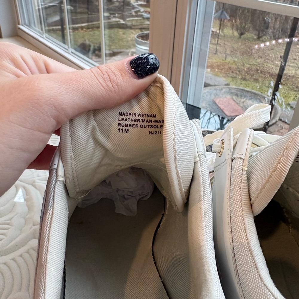 Michael Kors Georgie Cream and Brown Logo Sneakers - Picture 4 of 6